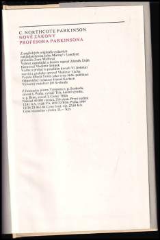 C. Northcote Parkinson: Nové zákony profesora Parkinsona