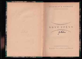 Stanislav Kostka Neumann: Nové zpěvy - básně : 1911-1926