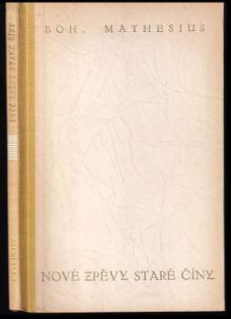 Nové zpěvy staré Číny : parafráze staré čínské poesie