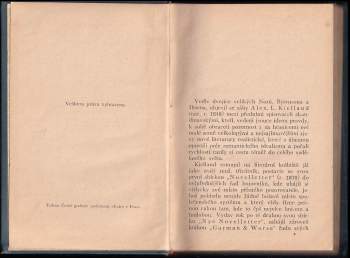 Alexander Lange Kielland: Novelety