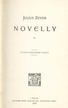 Julius Zeyer: Novelly