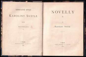 Karolina Světlá: Novelly