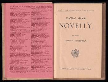 Thomas Mann: Novelly