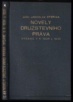 Novely družstevního práva vydané v roce 1934 a 1935