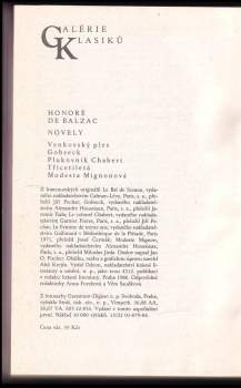 Honoré de Balzac: Novely