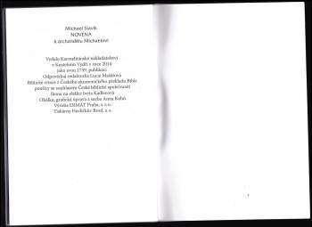 Michael Slavík: Novéna k archandělu Michaelovi