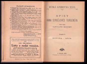 Ivan Sergejevič Turgenev: Novina ; Asja