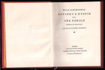 William Morris: Novinky z Utopie, čili, Věk pokoje