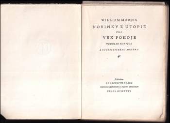 William Morris: Novinky z Utopie, čili, Věk pokoje