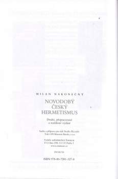 Milan Nakonečný: Novodobý český hermetismus