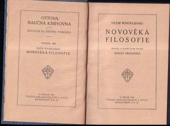 Wilhelm Windelband: Novověká filosofie