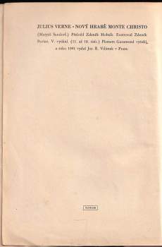 Jules Verne: Nový hrabě Monte Christo