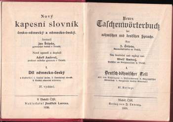 Adolf Ambrož: Nový kapesní slovník česko-německý a německo český