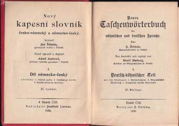 Adolf Ambrož: Nový kapesní slovník česko-německý a německo-český