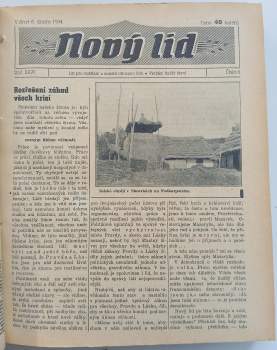 F Pokorný: Nový lid  list pro vzdělání a mravní obrození lidu Rok 1934 ročník XXXI.