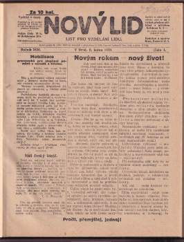 F Pokorný: Nový lid, ROČNÍK 1920, Číslo 1 - 35