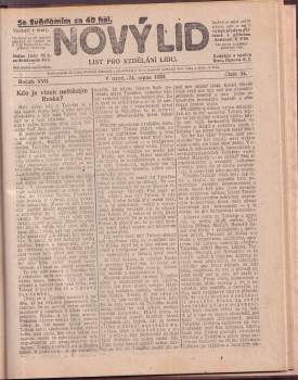 F Pokorný: Nový lid, ROČNÍK 1920, Číslo 1 - 35