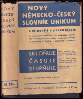 Nový německo-český slovník Unikum s mluvnicí a pravopisem