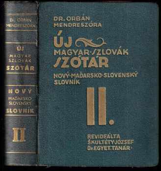 Gábor Orbán: Új magyar-szlovák szótár