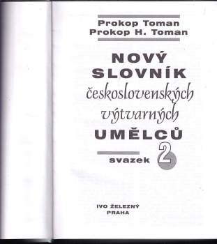 Prokop Toman: Nový slovník československých výtvarných umělců