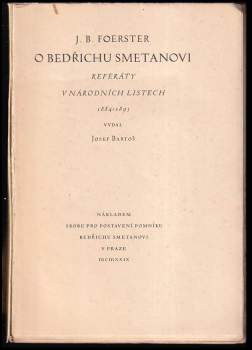 Josef Bohuslav Foerster: O Bedřichu Smetanovi