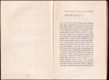 Kamil Krofta: O bratrském dějepisectví