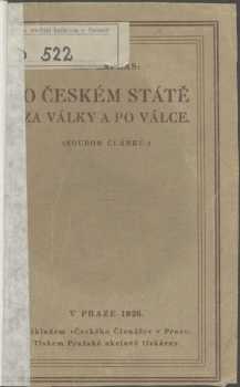 O českém státě za války a po válce