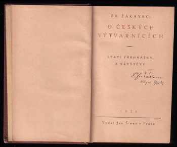 František Žákavec: O českých výtvarnících