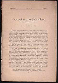 Jaroslav Perner: O conodontu z českého siluru
