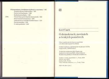 Karel Čapek: O demokracii, novinách a českých poměrech