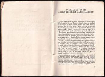 Iosif Vissarionovič Stalin: O dialektickém a historickém materialismu