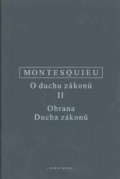 O duchu zákonů II ; Obrana Ducha zákonů