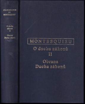 O duchu zákonů II ; Obrana Ducha zákonů