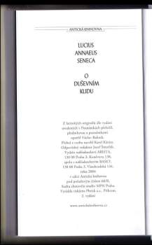 Lucius Annaeus Seneca: O duševním klidu