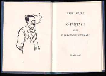 Karel Čapek: O fantasii, aneb k jednomu čtenáři