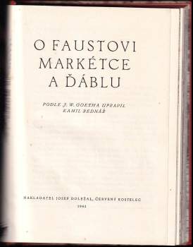 Johann Wolfgang von Goethe: O Faustovi, Markétce a ďáblu
