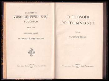František Krejčí: O filosofii přítomnosti