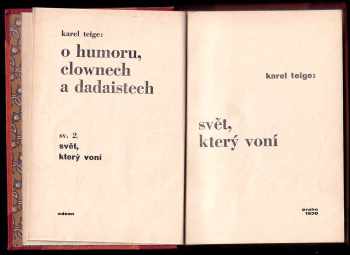 Karel Teige: O humoru, clownech a dadaistech