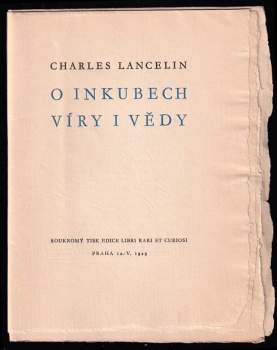 Charles Lancelin: O inkubech víry a vědy
