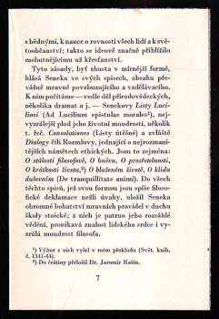 Lucius Annaeus Seneca: O klidu duševním a jiné dialogy ; O prozřetelnosti ; O stálosti povahy = De tranquillitate animi ; De providentia ; De constantia