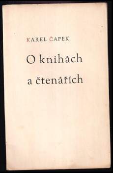 O knihách a čtenářích : Obrázky Josef Čapek