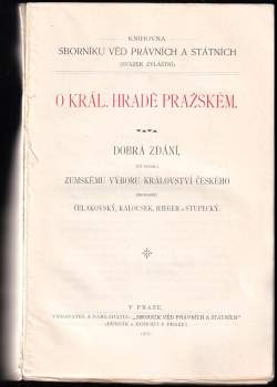 František Ladislav Čelakovský: O král. hradě Pražském