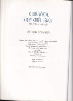 Carl-Johan Forssén Ehrlin: O králíčkovi, který chtěl usnout