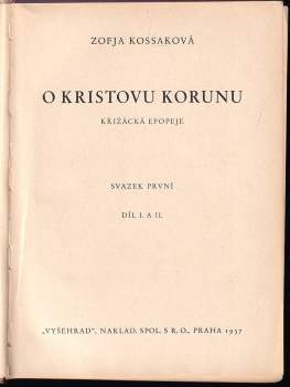Zofia Kossak: O Kristovu korunu