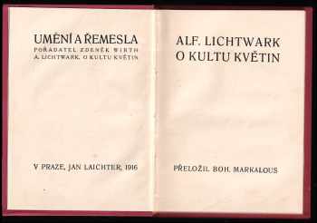 Alfred Lichtwark: O kultu květin