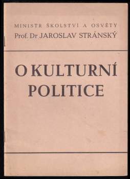 O kulturní politice