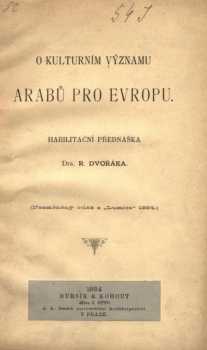 O kulturním významu Arabů pro Evropu