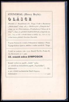 Stendhal: O lásce