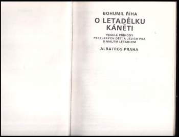 Bohumil Říha: O letadélku Káněti