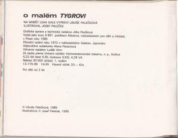 Libuše Palečková: O malém tygrovi
